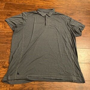 UNTUCKit Men’s Performance Striped Polo 2XL Preppy Shirt **FLAW Paint on Back**